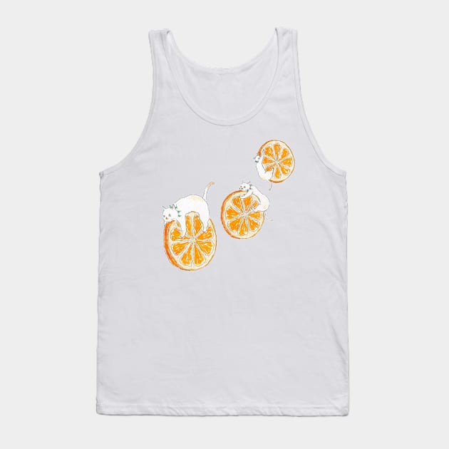 Orange Kittens Tank Top by TOCOROCOMUGI